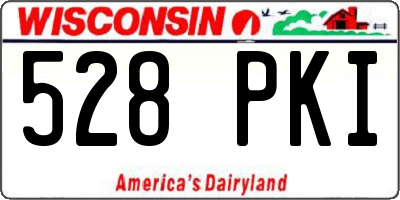 WI license plate 528PKI