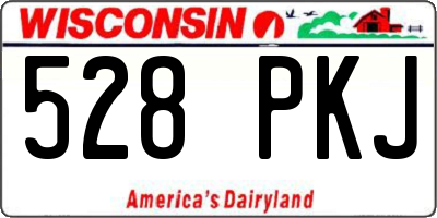 WI license plate 528PKJ