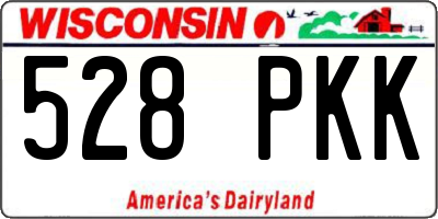 WI license plate 528PKK