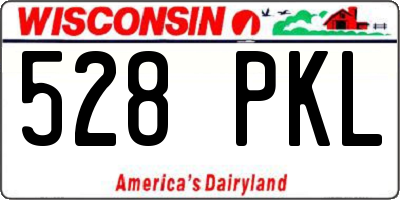 WI license plate 528PKL