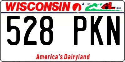 WI license plate 528PKN