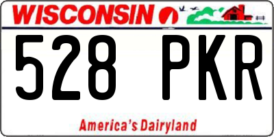 WI license plate 528PKR