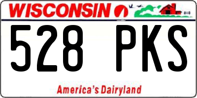 WI license plate 528PKS