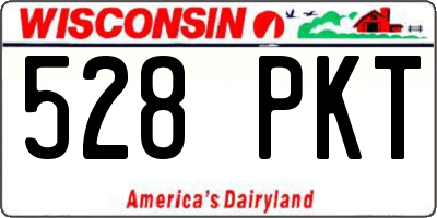 WI license plate 528PKT