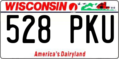 WI license plate 528PKU