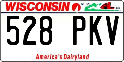 WI license plate 528PKV