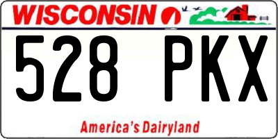 WI license plate 528PKX