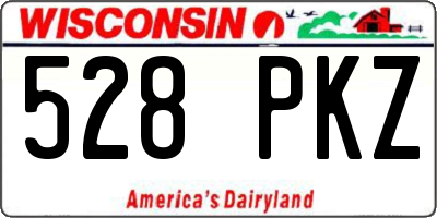 WI license plate 528PKZ