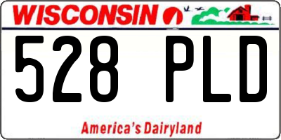 WI license plate 528PLD