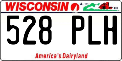 WI license plate 528PLH