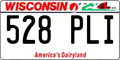 WI license plate 528PLI