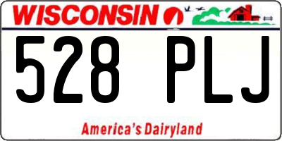 WI license plate 528PLJ