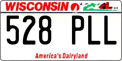 WI license plate 528PLL