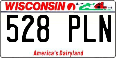 WI license plate 528PLN