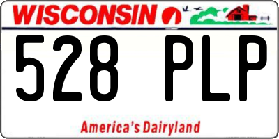 WI license plate 528PLP