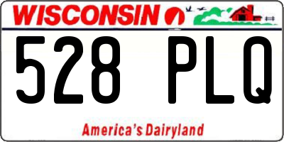 WI license plate 528PLQ