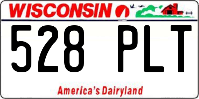 WI license plate 528PLT