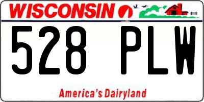 WI license plate 528PLW