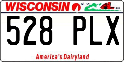 WI license plate 528PLX