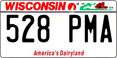 WI license plate 528PMA