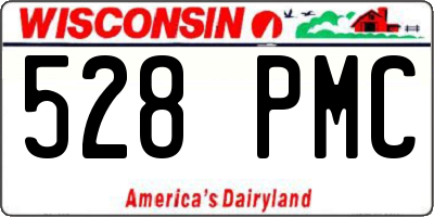 WI license plate 528PMC