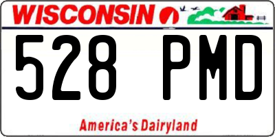 WI license plate 528PMD