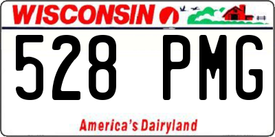 WI license plate 528PMG