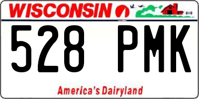 WI license plate 528PMK
