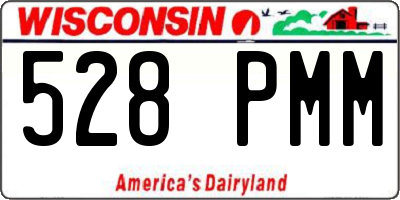 WI license plate 528PMM