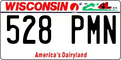 WI license plate 528PMN