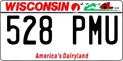 WI license plate 528PMU