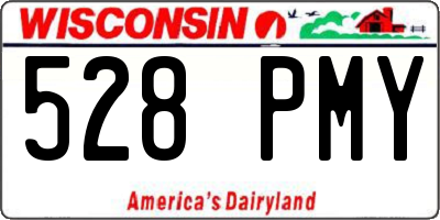 WI license plate 528PMY