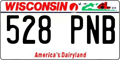 WI license plate 528PNB