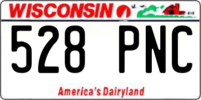 WI license plate 528PNC