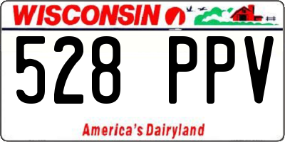 WI license plate 528PPV