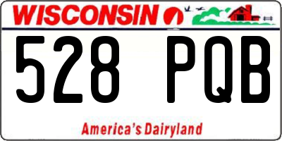WI license plate 528PQB