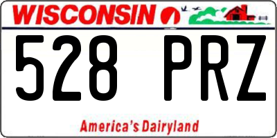 WI license plate 528PRZ