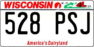 WI license plate 528PSJ