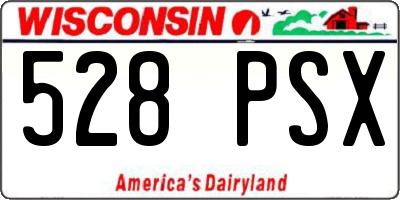 WI license plate 528PSX