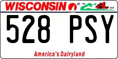 WI license plate 528PSY
