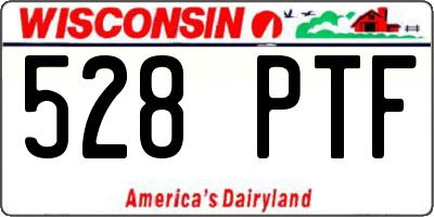 WI license plate 528PTF