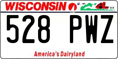 WI license plate 528PWZ