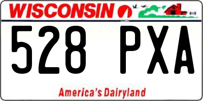 WI license plate 528PXA