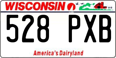 WI license plate 528PXB
