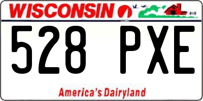WI license plate 528PXE