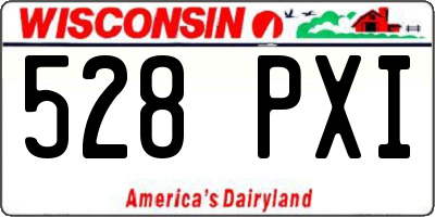WI license plate 528PXI