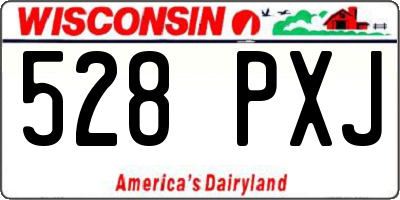 WI license plate 528PXJ