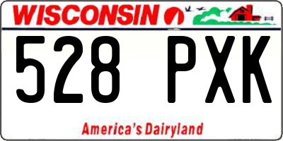 WI license plate 528PXK