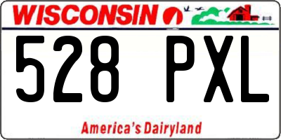 WI license plate 528PXL