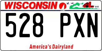 WI license plate 528PXN